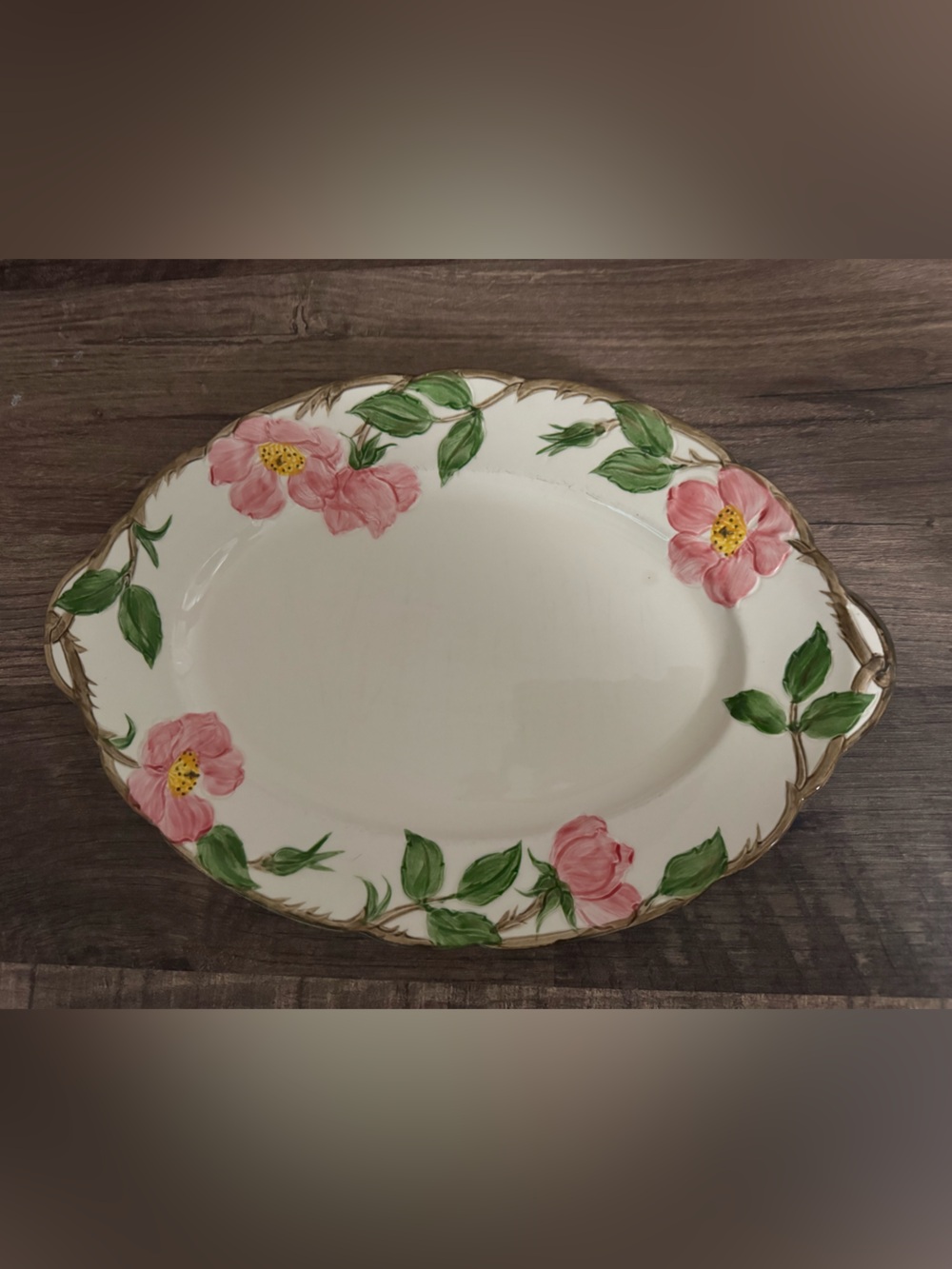 12.5" Franciscan Desert Rose Oval Serving Platter Gladding McBean USA Vintage